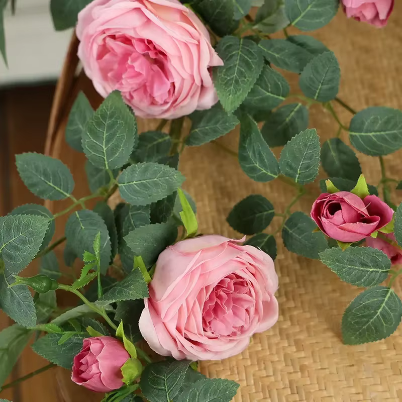 1.75m soie chérie Roses vignes Simulation fleurs jardin mariage arc Rose