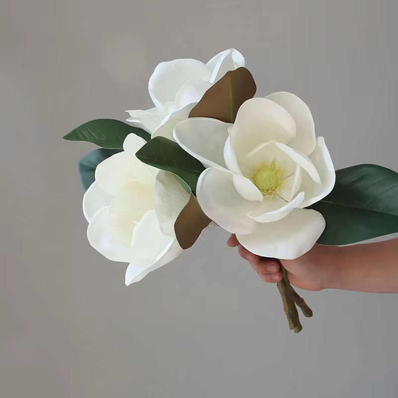 Grand Drapeau à Main Fleur de Magnolia