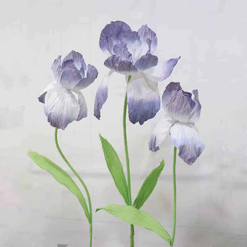 Fleur artificielle en papier à grande Iris