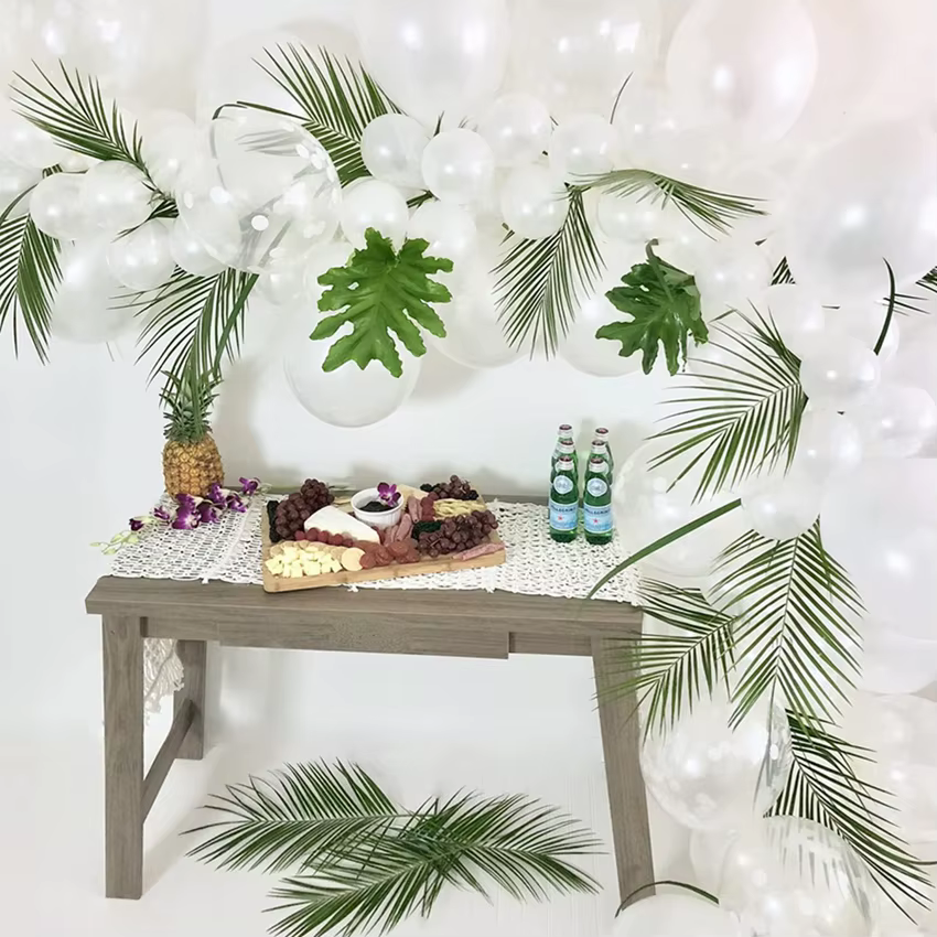 Plantes artificielles Tropical Palmier Feuilles Maison Chambre Table Cour Décoration De Jardin Accessoires Photographie Prop Festival De Mariage
