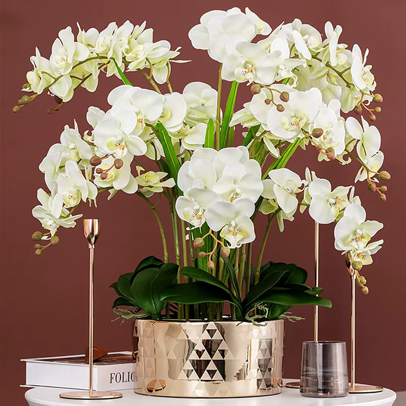 Bouquet de Fleurs Artificielles Orchidées Papillon