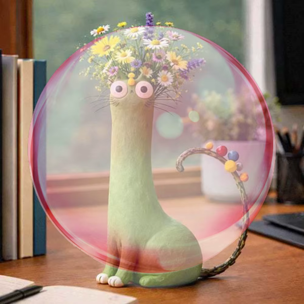 Vase à fleurs fantaisie en résine en forme de chat, 1 à 6 pièces, moderne et mignon, ornement créatif pour la maison, le salon, la décoration d'étagère