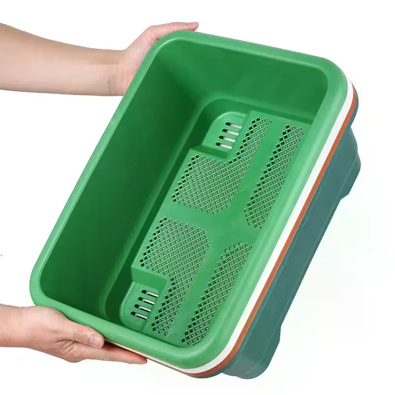 Jardinière rectangulaire incassable et résistante aux chocs avec trous de drainage