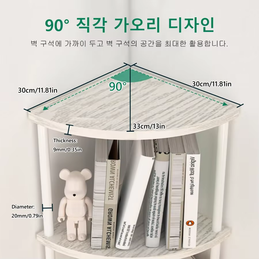 Nouvelle étagère de rangement organiser support d'angle mural