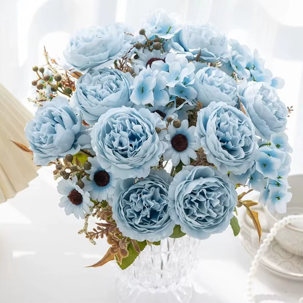 Fleur artificielle soie pivoine persane cour extérieure jardin Festival de mariage Bouquet de mariée maison chambre bricolage cadeau boîte Scrapbook Decor
