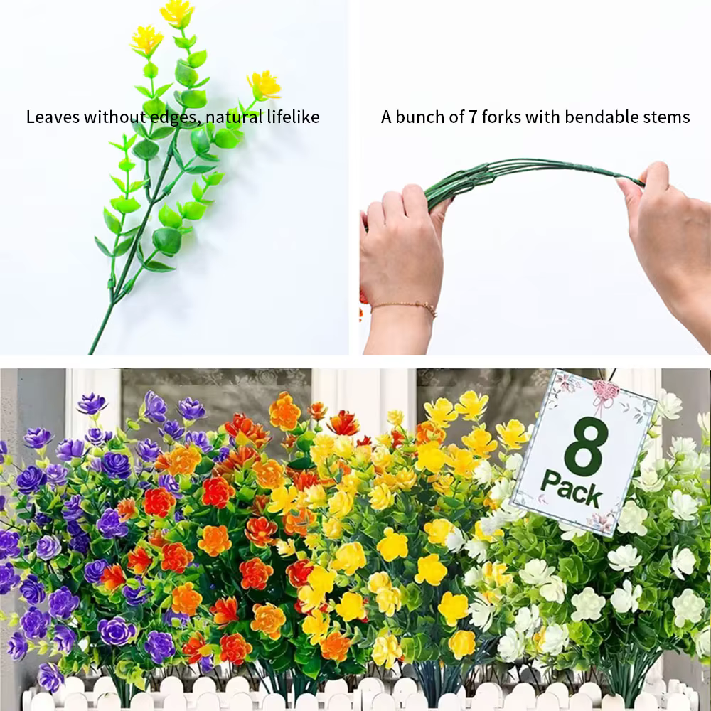 Lot de 1/3 fleurs artificielles