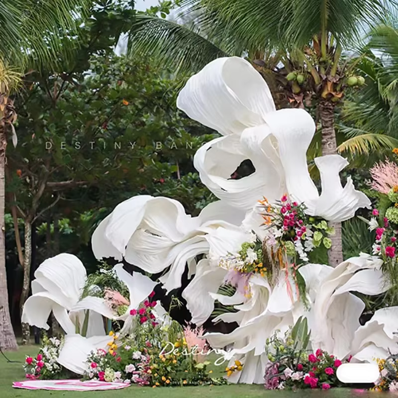 Banderole de fleurs en papier géant