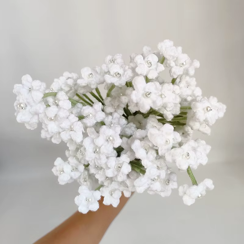 Nouveau bouquet de fleurs en fil tissé à la main