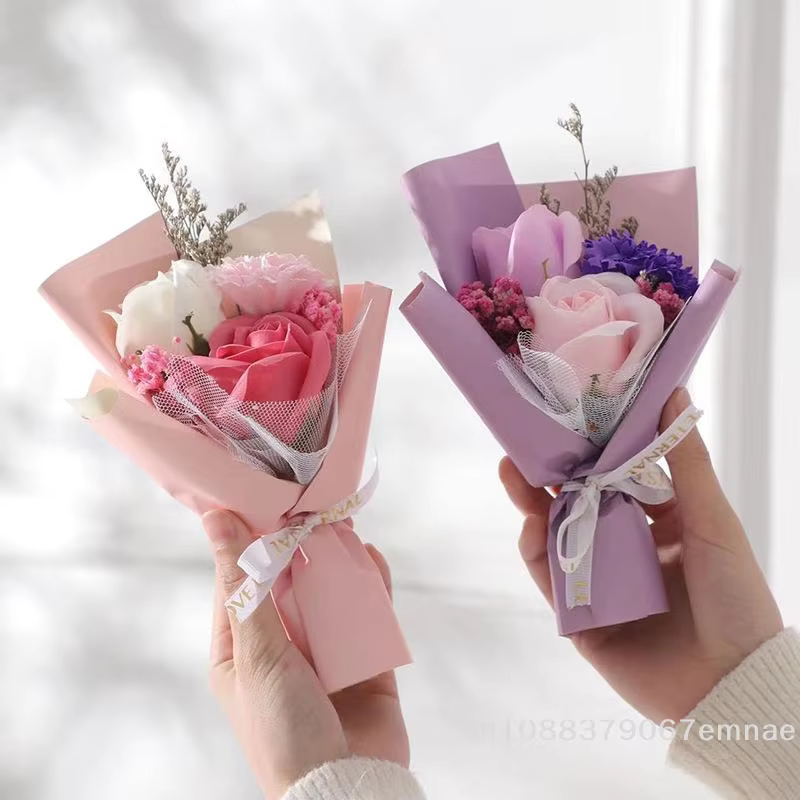 ZYAS]Bouquet de fleurs artificielles miniatures en savon