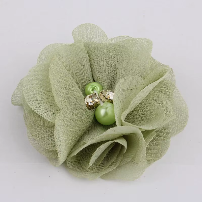 Mini fleurs artificielles en tissu mousseline de soie