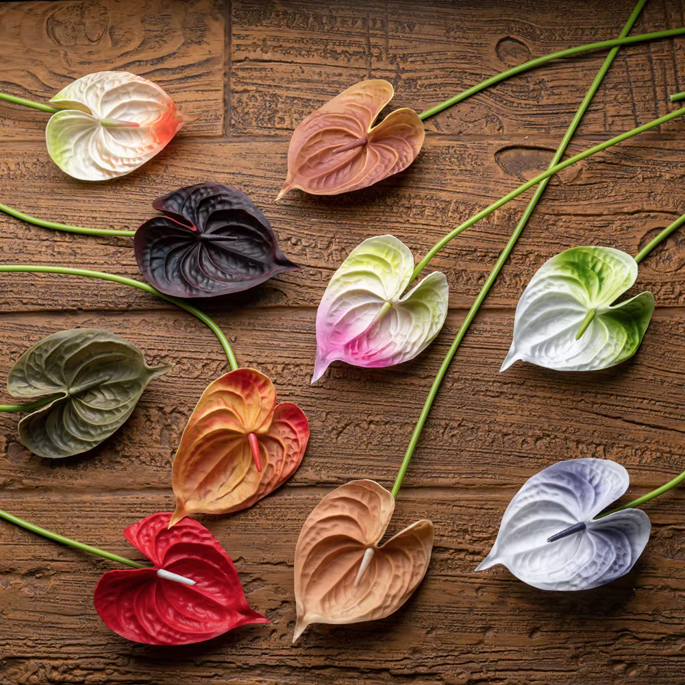 Bouquet de fleurs artificielles en PU Anthurium