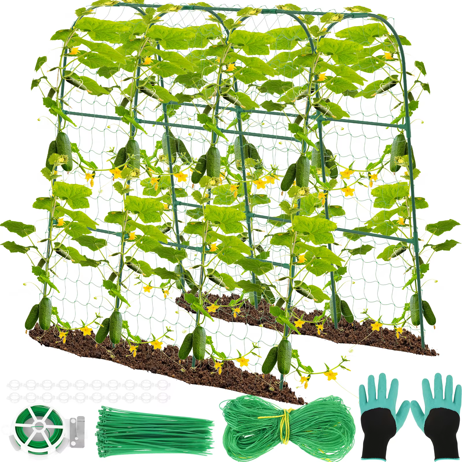 Treillis de concombre en forme de U pour jardin