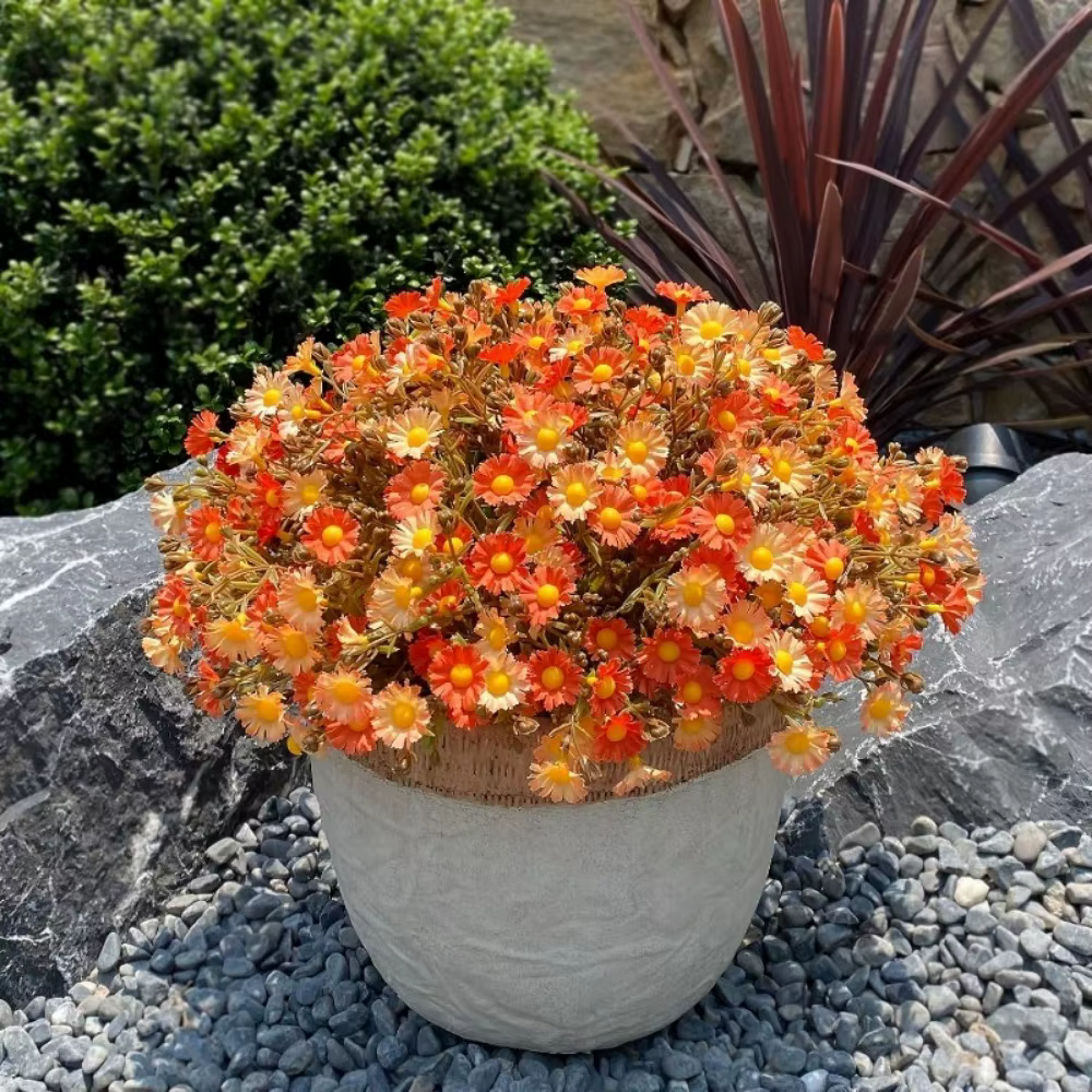 Bouquet de fausses fleurs de marguerite artificielles 33cm