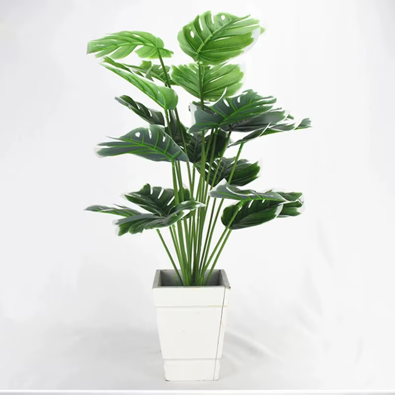 Plantes artificielles feuilles de palmier vertes Monstera maison jardin salon chambre balcon décoration tropicale en plastique fausse plante longue