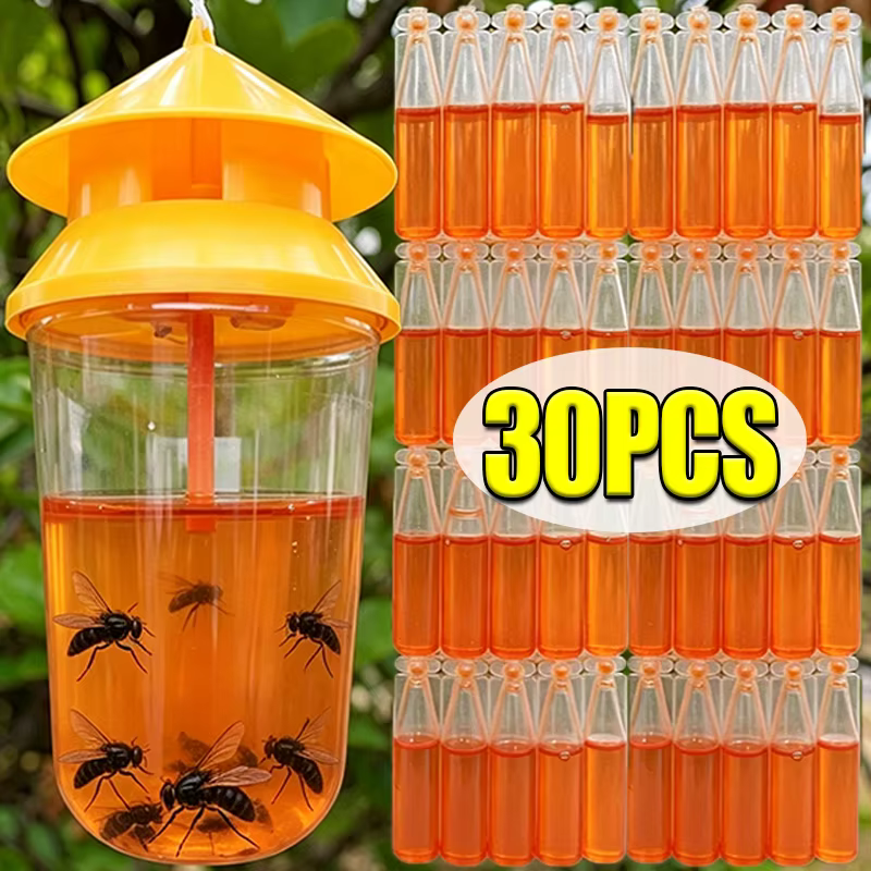 Pièges à mouches des fruits en bouteille avec attractifs liquides – Lutte antiparasitaire efficace – Attrape-insectes