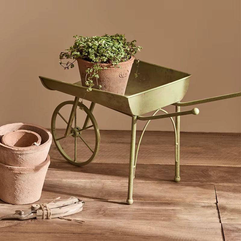 Pots de fleurs en fer vintage