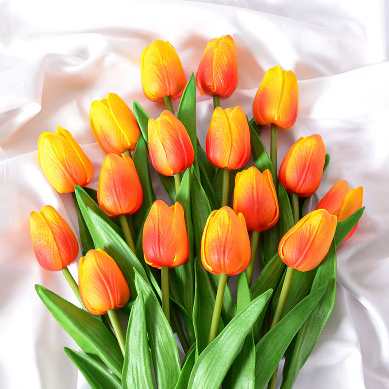Fleurs de tulipes artificielles en silicone