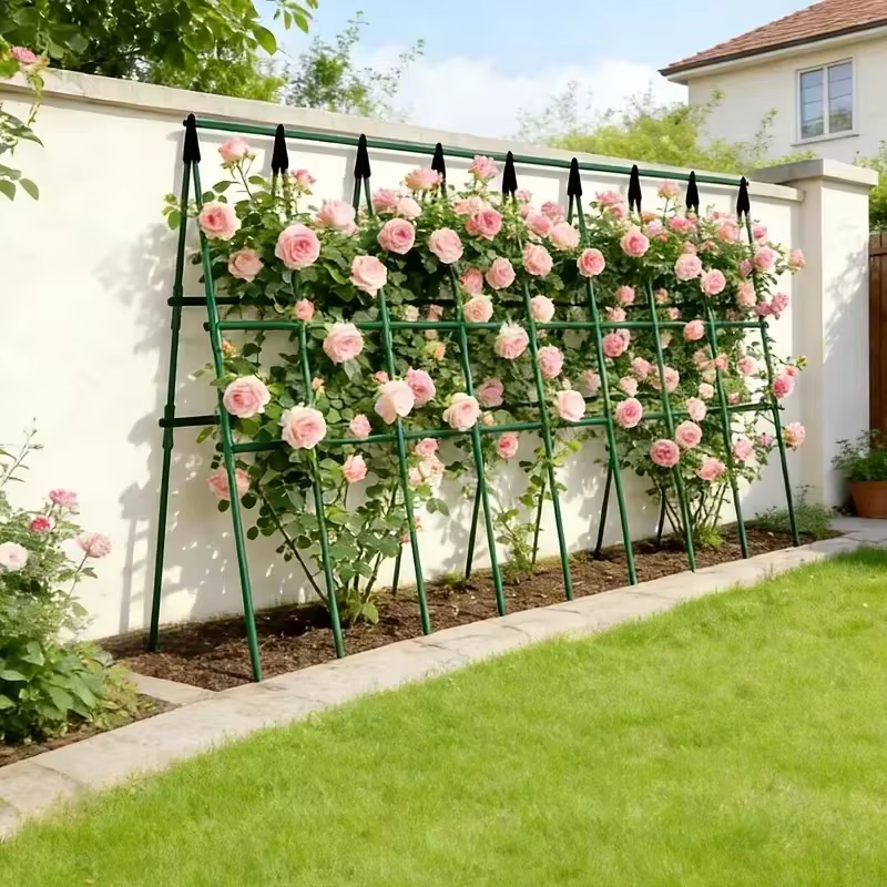 Nouveau treillis de support robuste pour plantes 2026 – 3 traverses horizontales et 6
