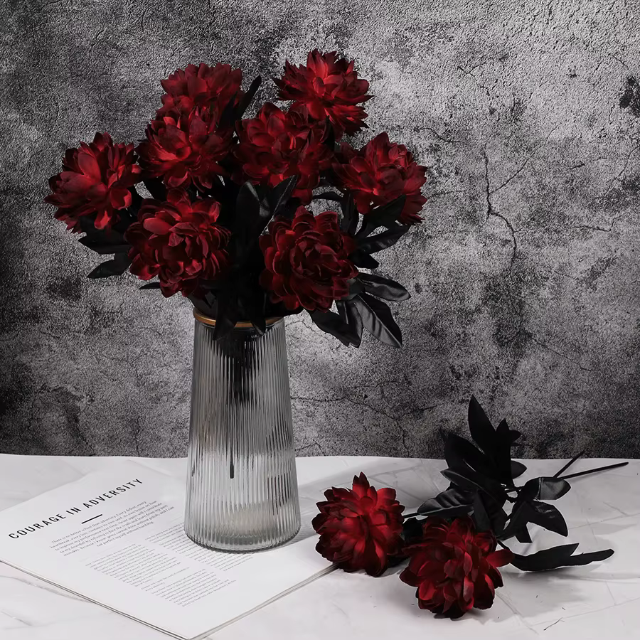 Bouquet de fleurs artificielles Dahlia