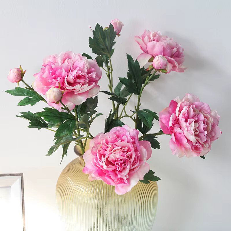 Bouquet de pivoines blanches 70cm
