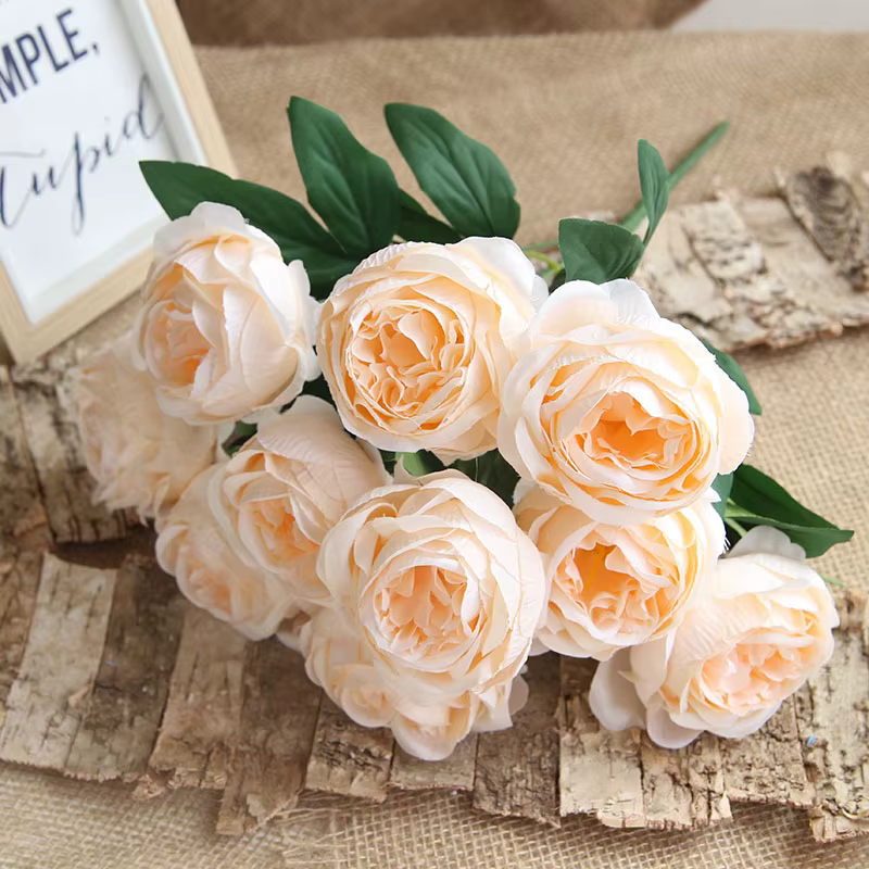 Roses artificielles en soie