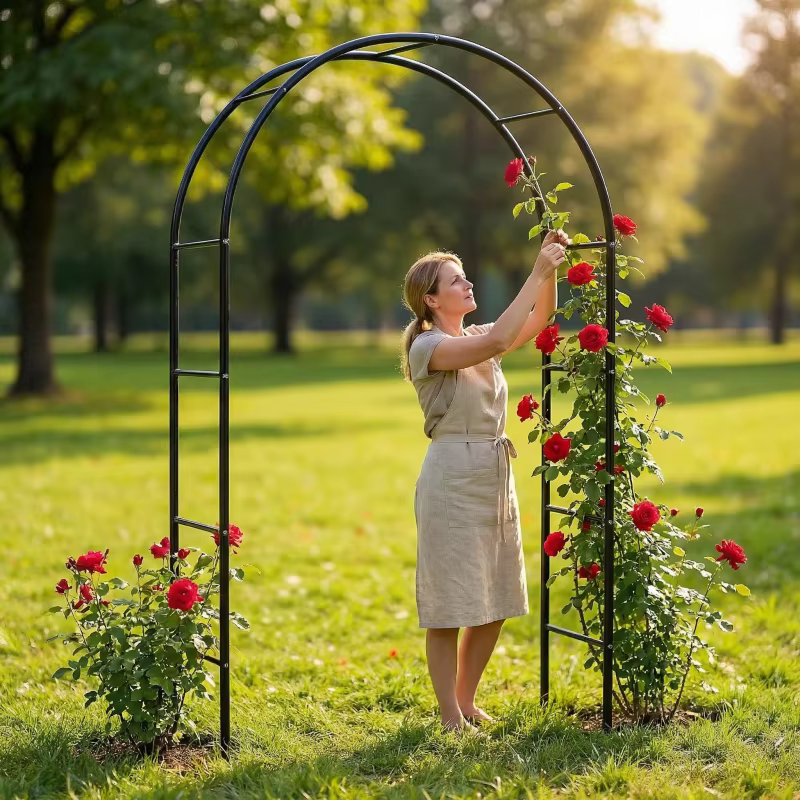 Support renforcé pour plantes grimpantes d'extérieur (roses et glycines) – 1 ou 2 supports individuels pour décoration
