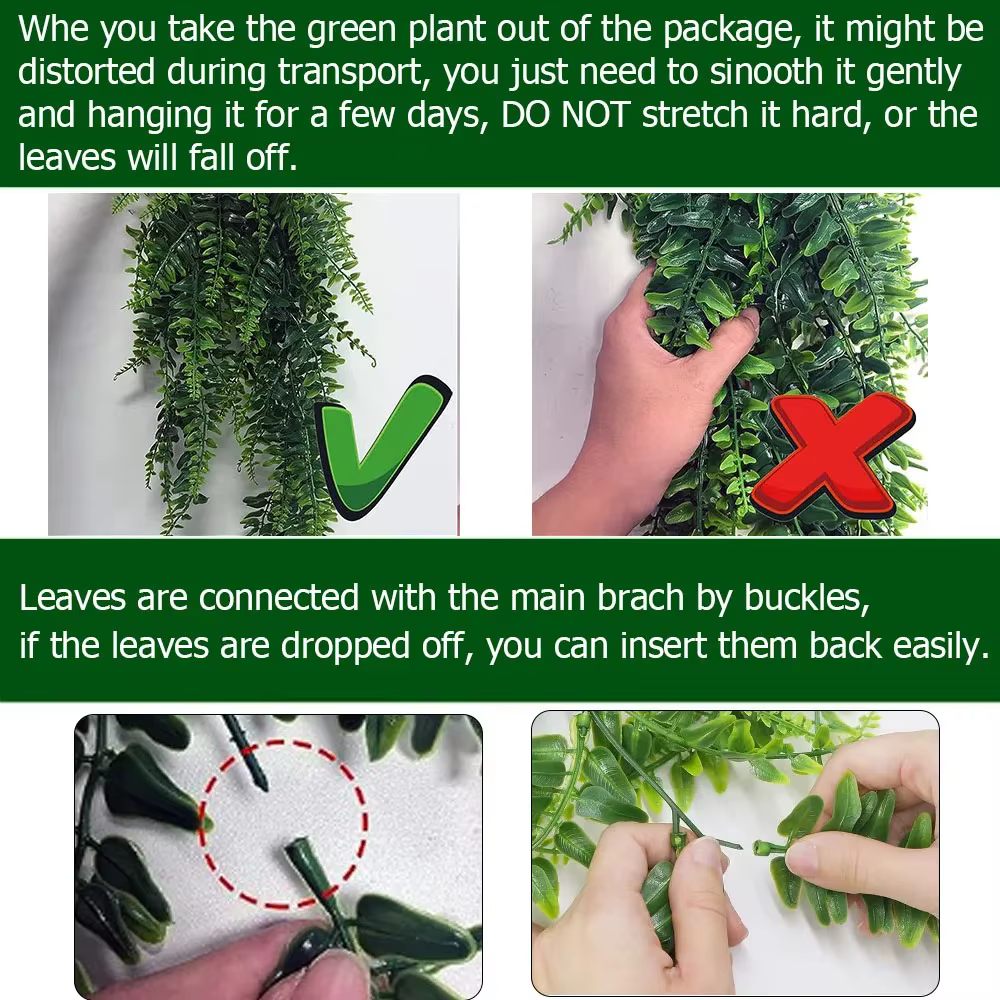 1 pièce de plante artificielle murale en herbe persane