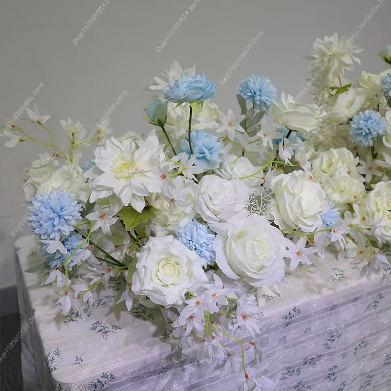 Rose chrysanthème plantes vertes feuille sol Arrangement Floral centres de Table de mariage