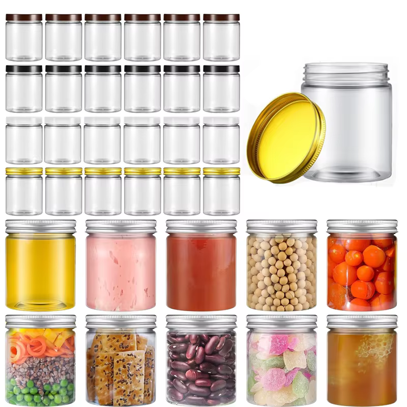 Pots en plastique transparent de 150 à 580ml