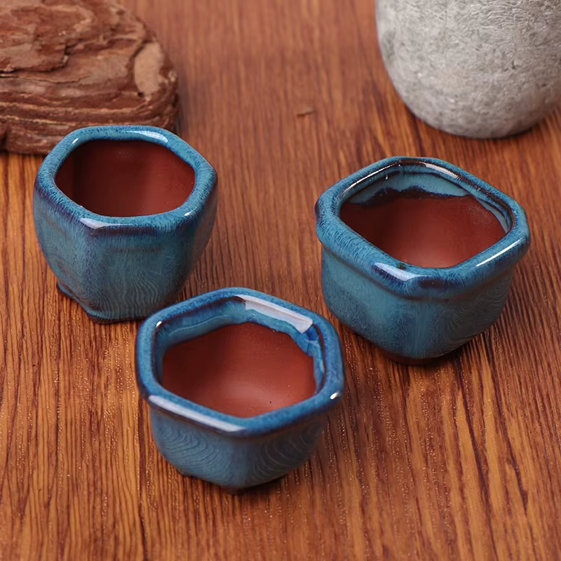 Mini pots de plantes avec trous