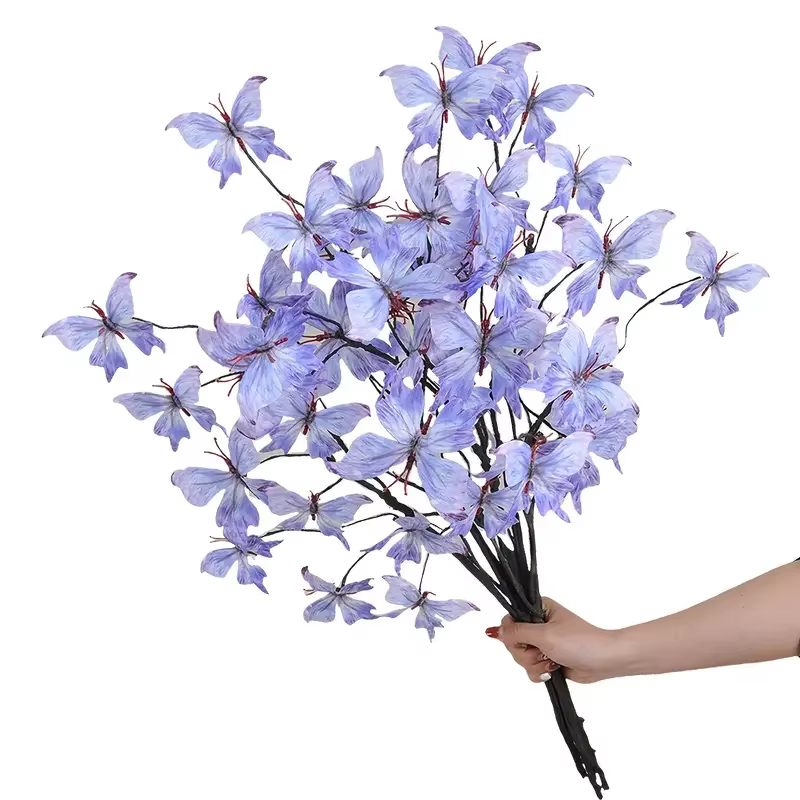 Branches de fleurs artificielles en forme de papillon