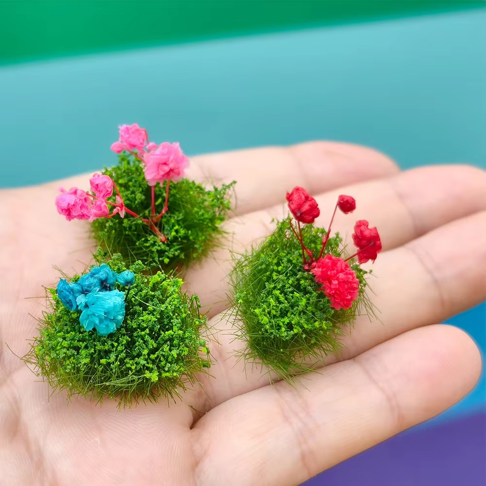 Plantes artificielles en grappes de fleurs miniatures