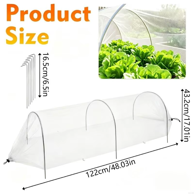 Couverture végétale en Polyester respirant avec cadre extensible pour potagers fleurs B03E