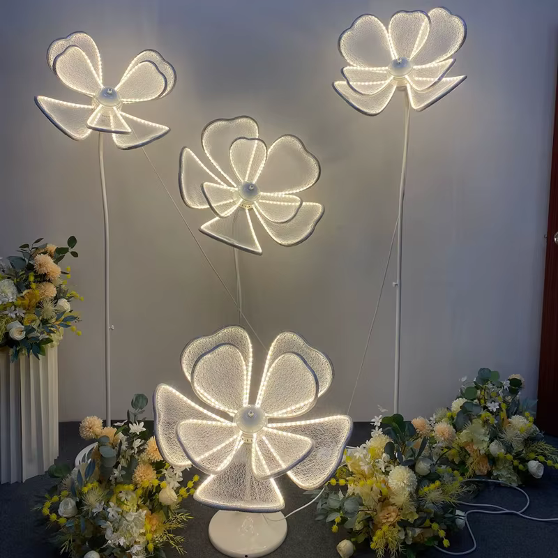 Fleurs de pivoine lumineuses décoratives à LED