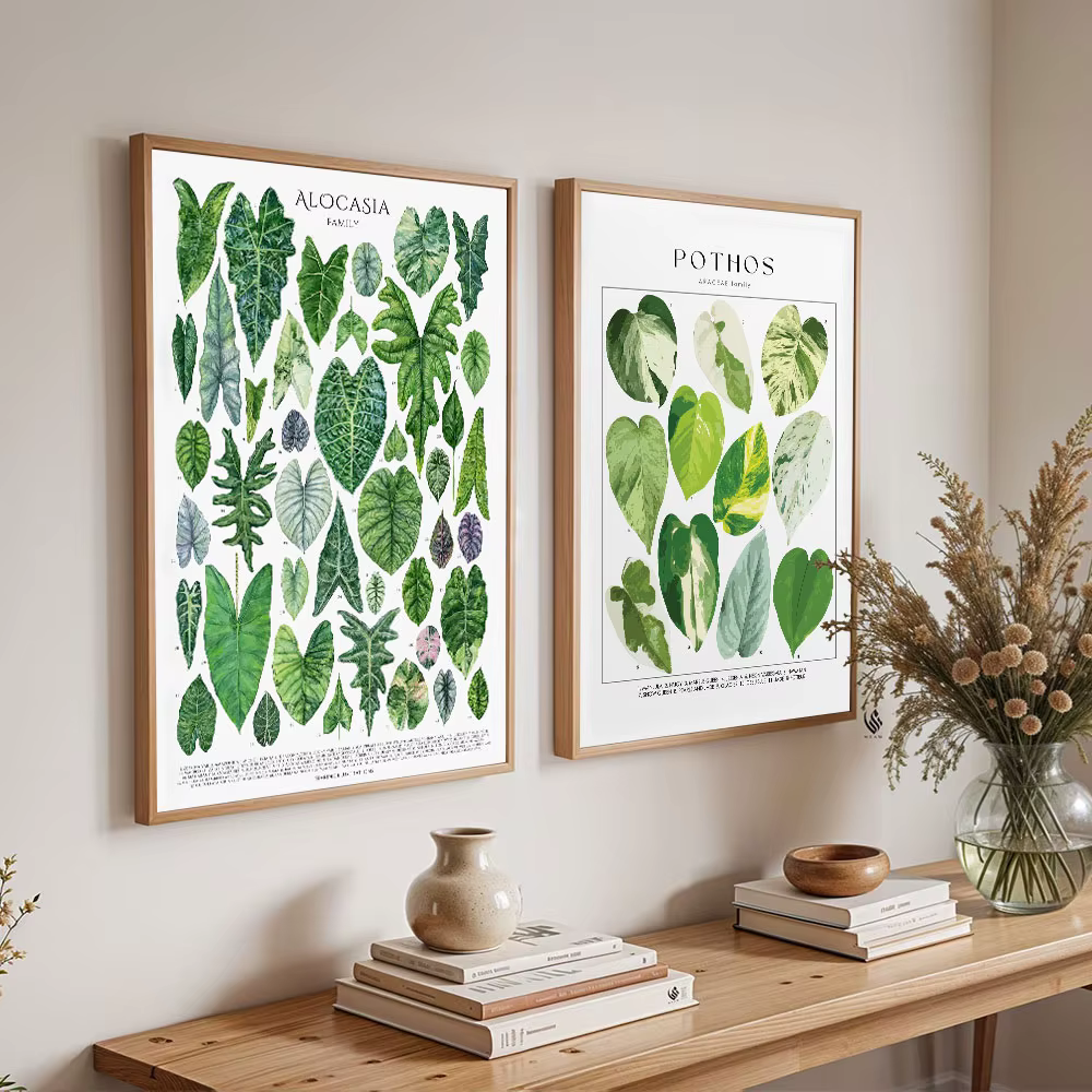 Impression d'art intérieur Feuilles botaniques vertes