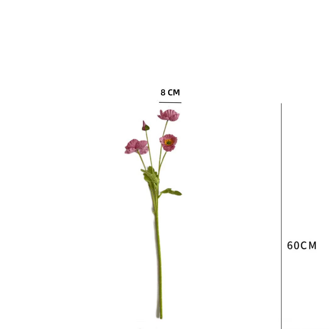 Bouquet de fleurs artificielles à 4 têtes