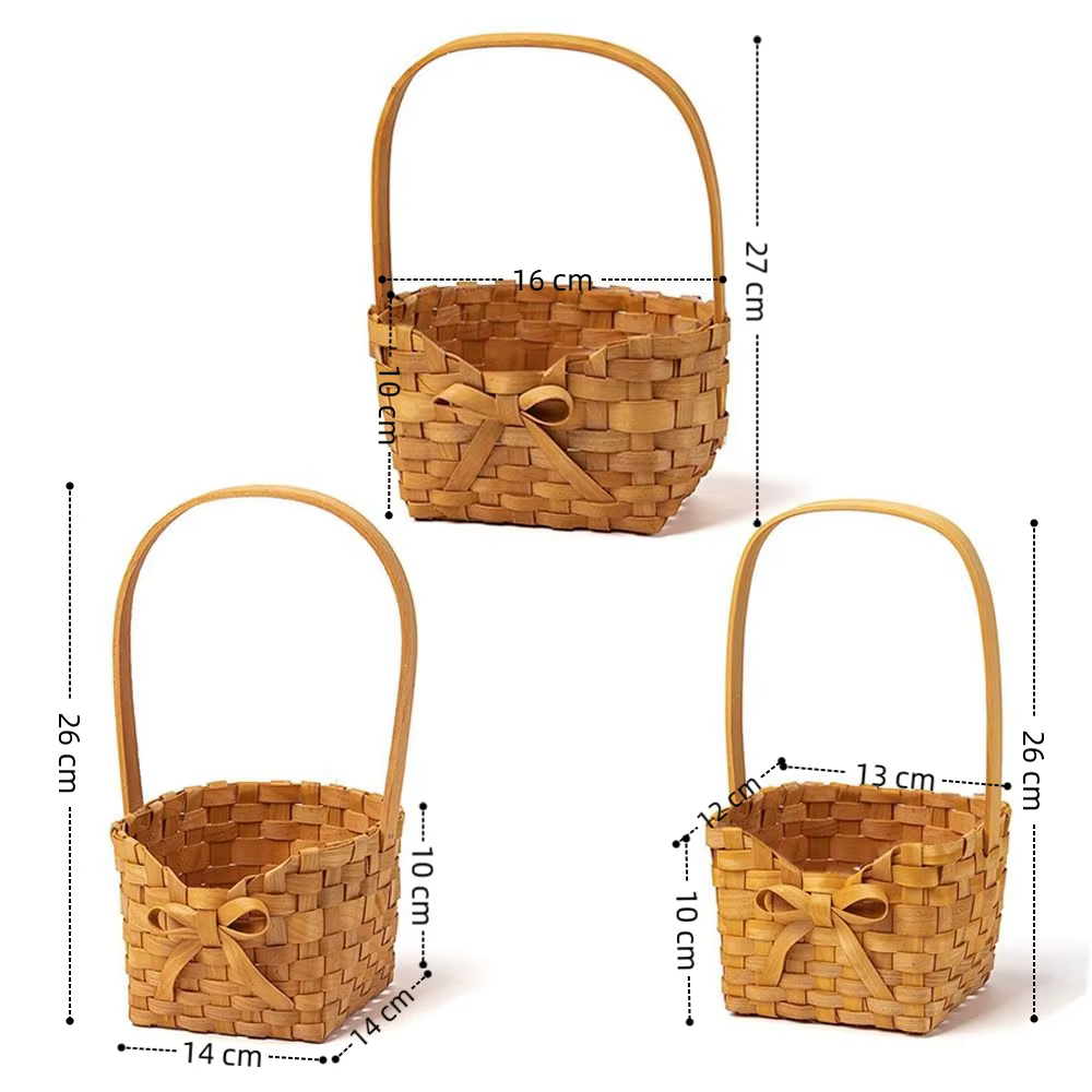 Panier de fleurs de mariée en rotin de saule