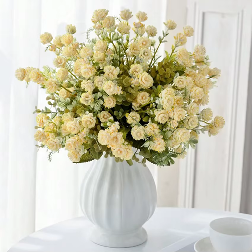 Soie Fleur Artificielle De Mariage Maison Chambre Décor Nuptiale Sala Salle Extérieure Distinctive Bouquet De Mariée Vase Jolie Photographie Prop