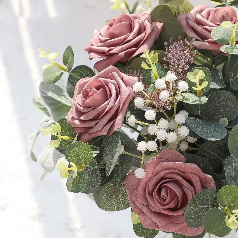 Fausses Fleurs Artificielles en Mousse avec Tiges