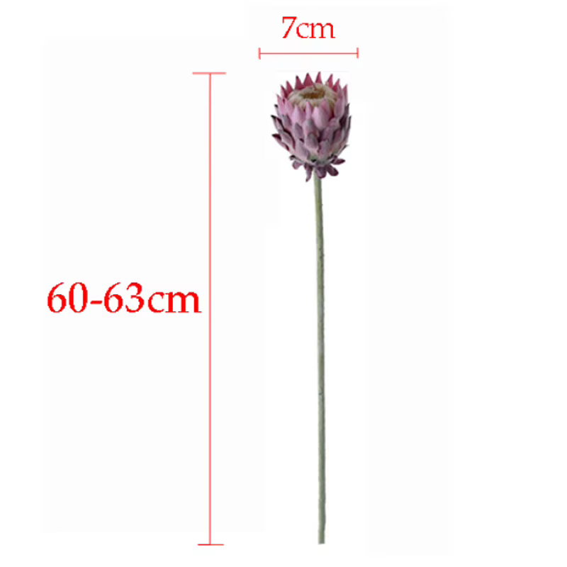 1 pièces 63cm artificiel haut de gamme unique nordique flocage artichaut fleur décoration de la maison accessoires de photographie de mariage