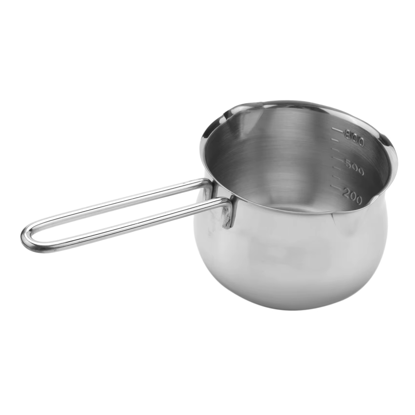 ABKJ-2X Casserole antiadhésive, pot à lait, pot à chocolat fondu, réchauffe-plat, petite casserole, pot à fromage avec becs verseurs