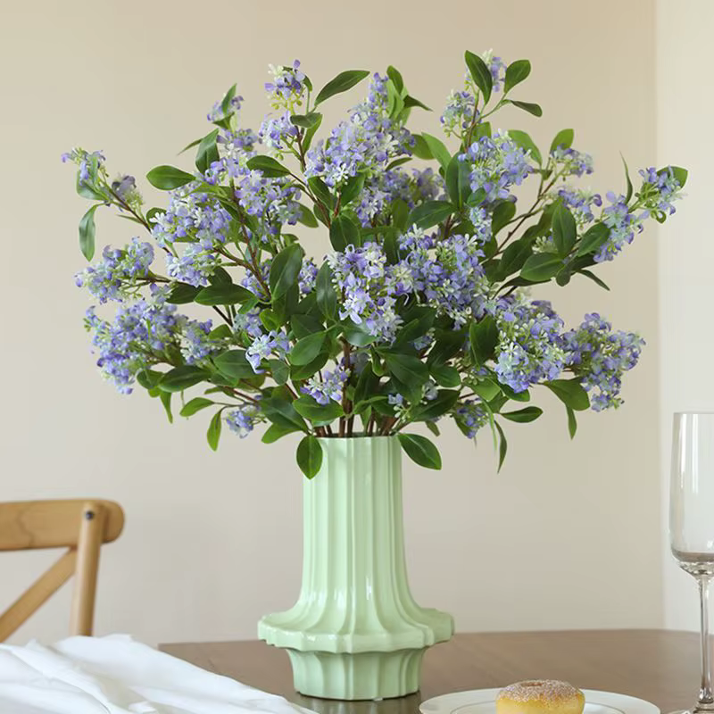 Fleur artificielle en soie de lilas pour bouquet de mariée