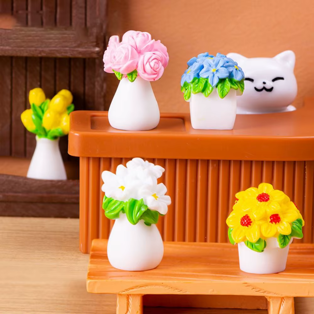 Plantes en pot de simulation colorées