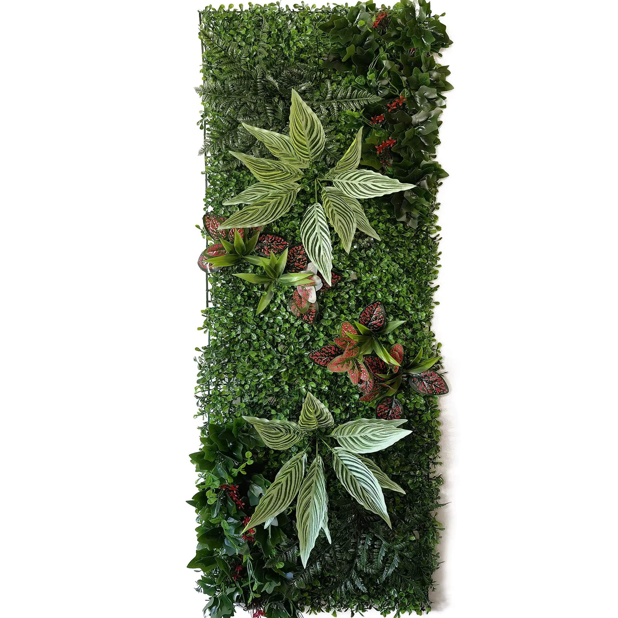 Décoration murale de fond de plante verte artificielle