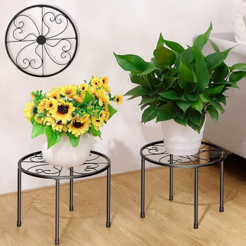 Support pour plantes en fer robuste