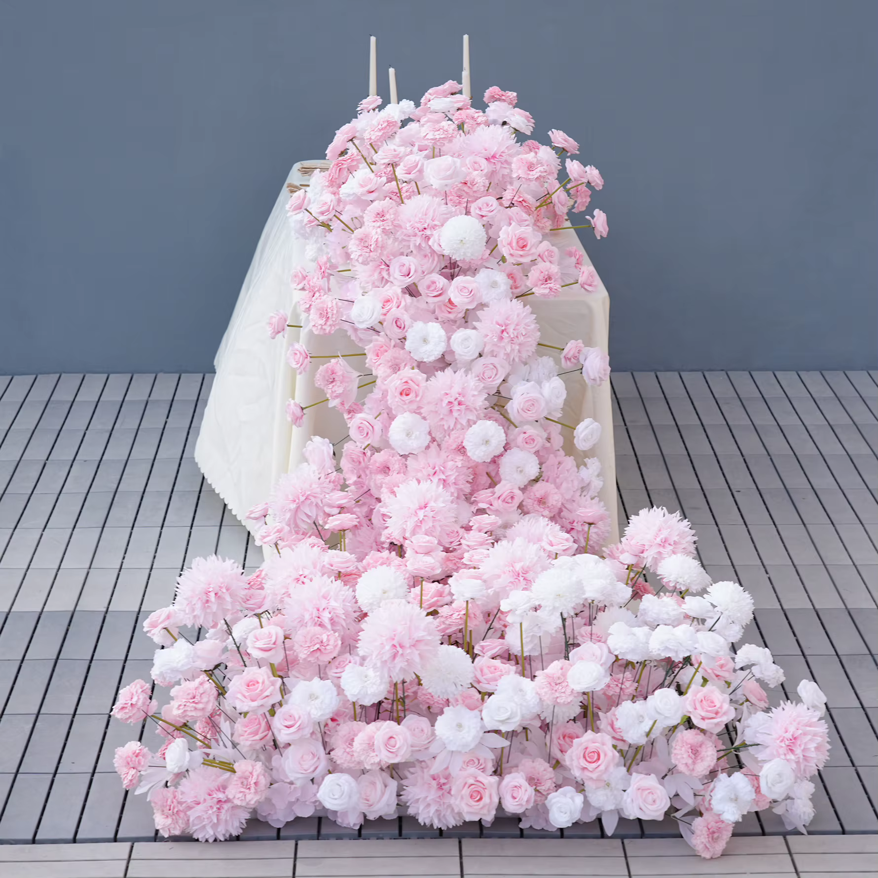 A8986 luxe frais Rose blanc