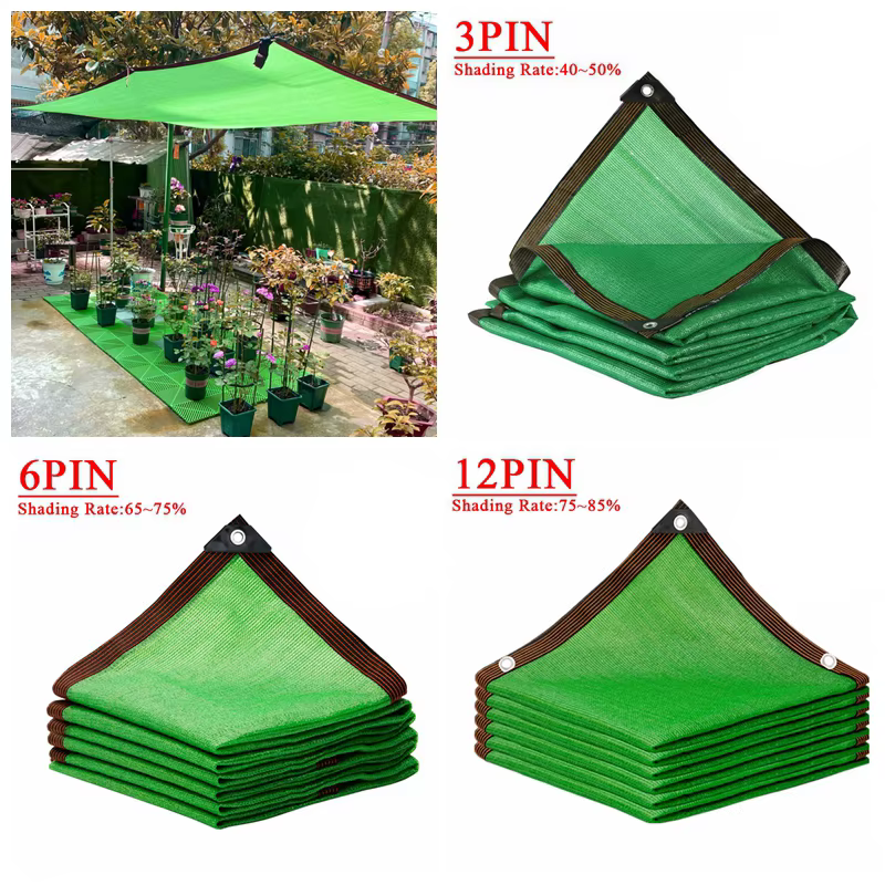 Filet pare-soleil vert 3/6/12 broches