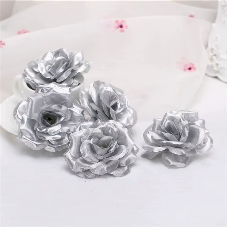 10 pièces 8 cm bordeaux artificielle Rose tête de fleur pour la décoration de mariage cadeau de saint valentin bricolage