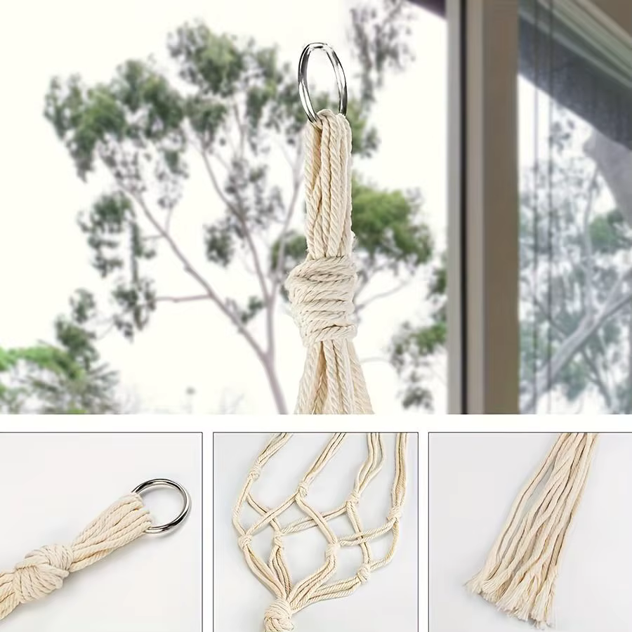 Cintres pour plantes en macramé tissés à la main