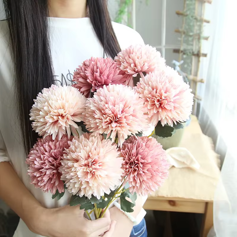 Bouquet de fleurs artificielles d'hortensia